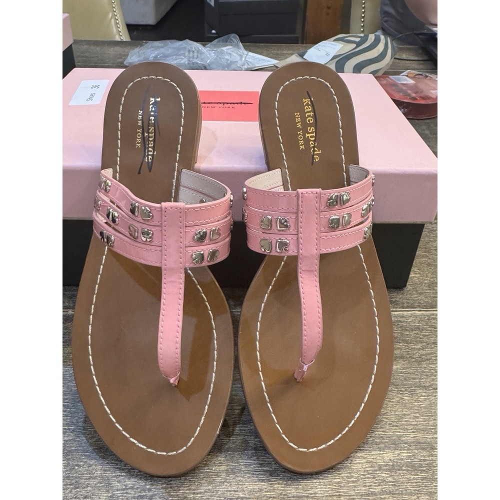 Kate Spade New York 254463 Womens Carol Thong Sandal Pink‎ Size 6.5 - Picture 2 of 9